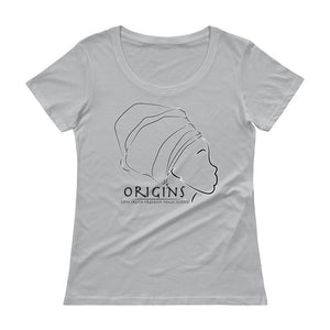 Black - Origins Lady  Scoop Neck T 1