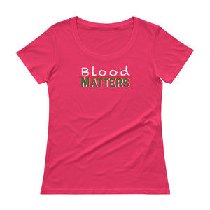 White - Bloodline Matters T Scoopneck 1