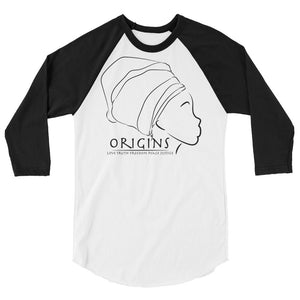 Black - 3/4 sleeve Origins T 1