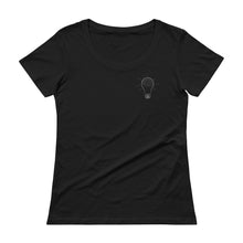 Load image into Gallery viewer, White - Brain Bulb Scoopneck T 1