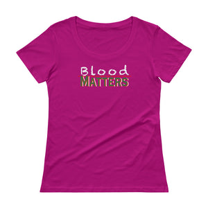 White - Bloodline Matters T Scoopneck 1