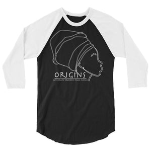 White - 3/4 sleeve Origins T 1